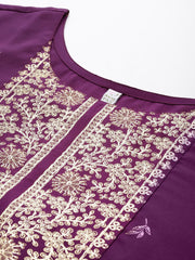 Plus Size Ethnic Motifs Printed Crepe Kurta-AP-AHKUCRGPGL-1138