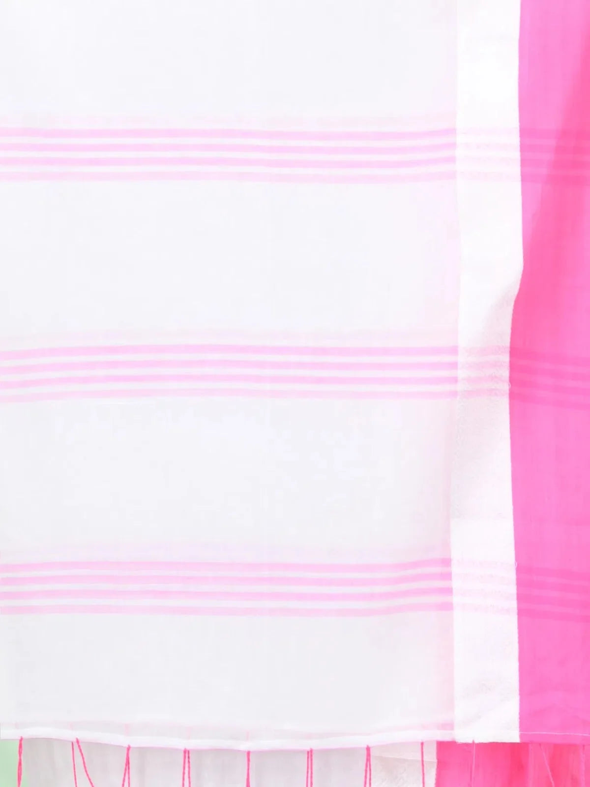 White Cotton Saree: Soft Indian Sari with Border