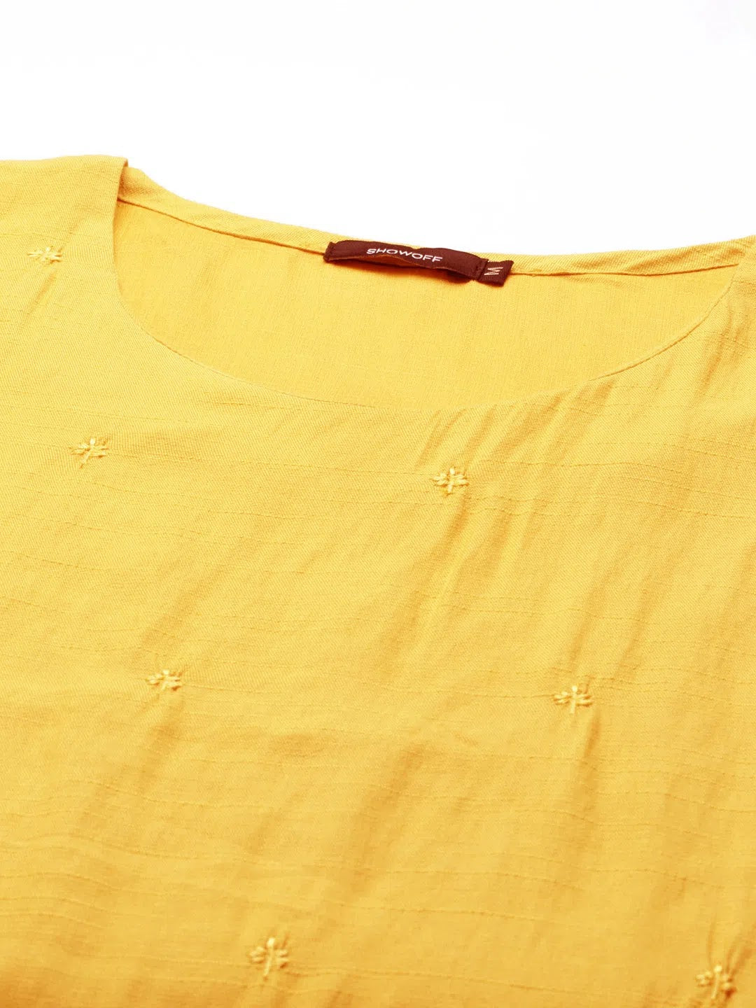 Yellow Printed Indian Kurti - Viscose Straight Kurtas for Ladies