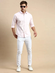 Men Pink Striped Casual Shirt-PACIFICSTRIPE-4943-Pink