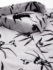 Men Grey Printed Casual Shirt-PARKERPRINT-1549-Grey