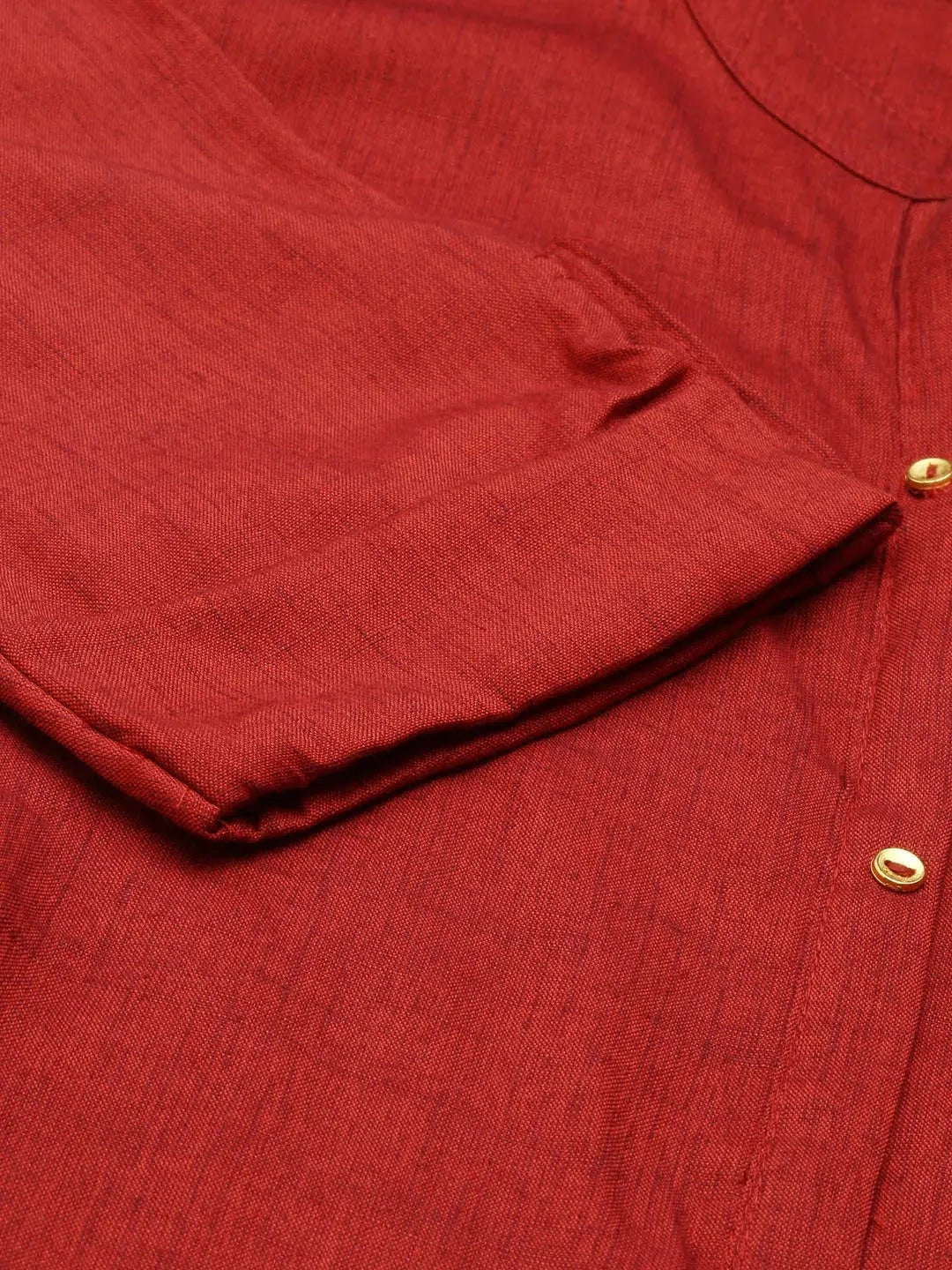 Maroon Solid Indian Kurta for Women - DesiQlo Viscose Kurti