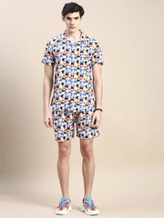 Men Multi Printed Casual Co ord Set-AM-90-01-Multi