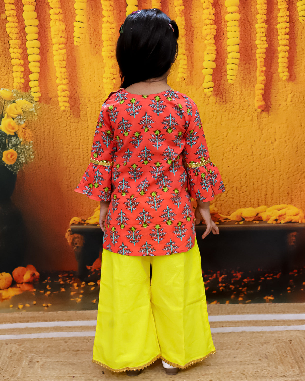 Ethnic Suit Set for Girls - Red | BR23SU30CLB | DesiQlo