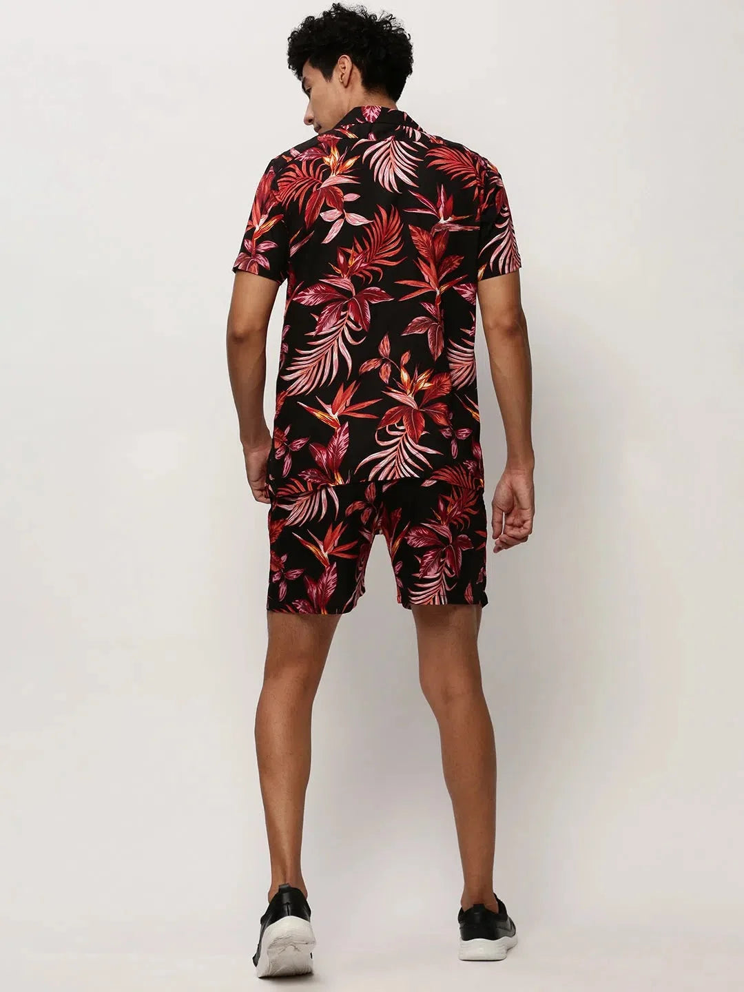 Men’s Black Printed Co-Ord Set | Cotton 2-Piece – DesiQlo
