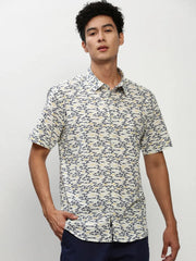 Men White Printed Casual Casual Shirts-JUPITERPRINT-1775-White