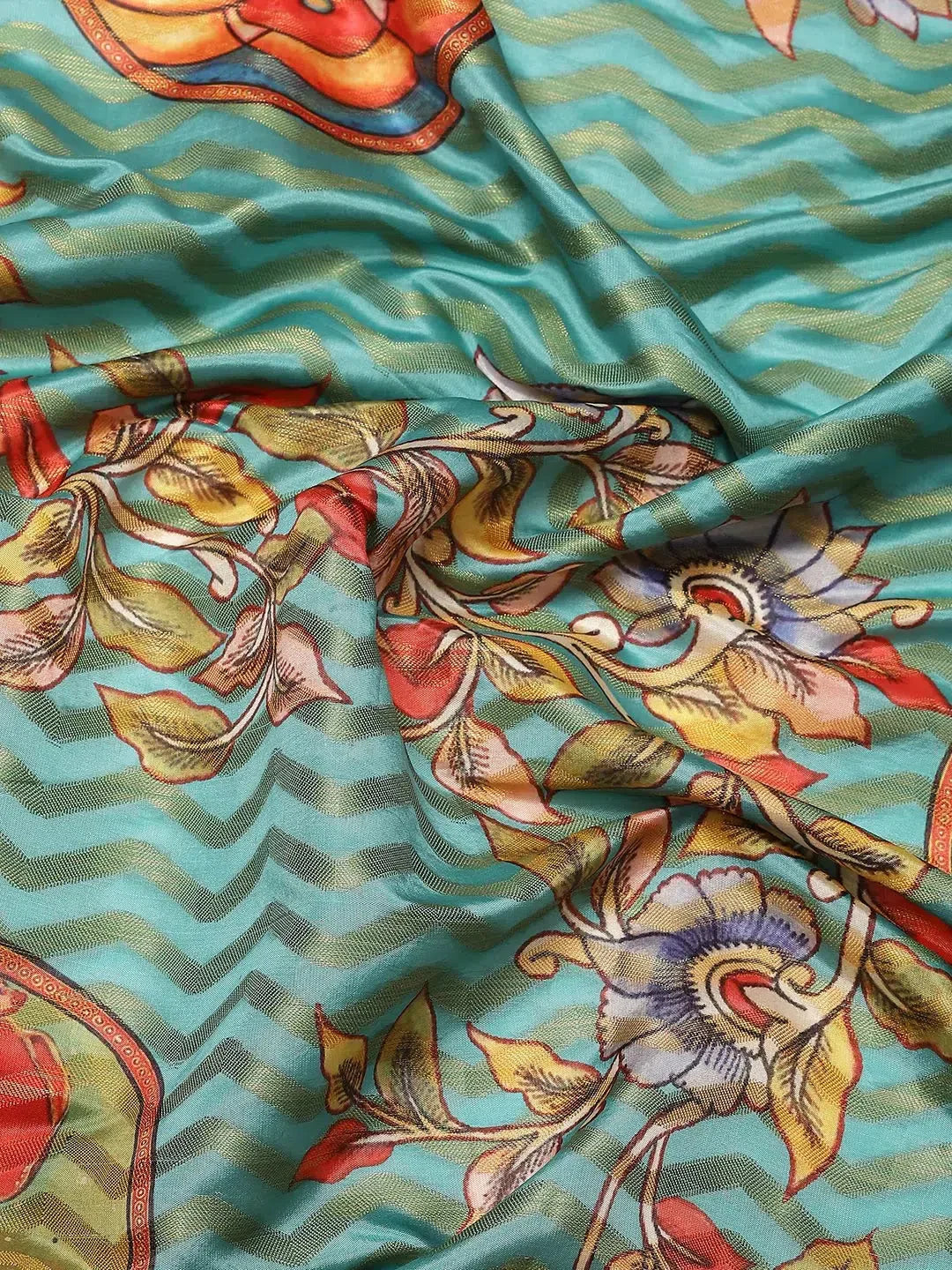 Polyester Saree: Festive Abstract Design | Indian Sarees