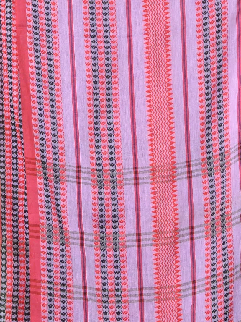 Violet Cotton Saree: Woven Nakshi Borders | Indian Sarees