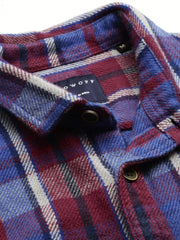 Men Blue Checked Casual Shirt-RUGGEDCHECKS-4166-Blue