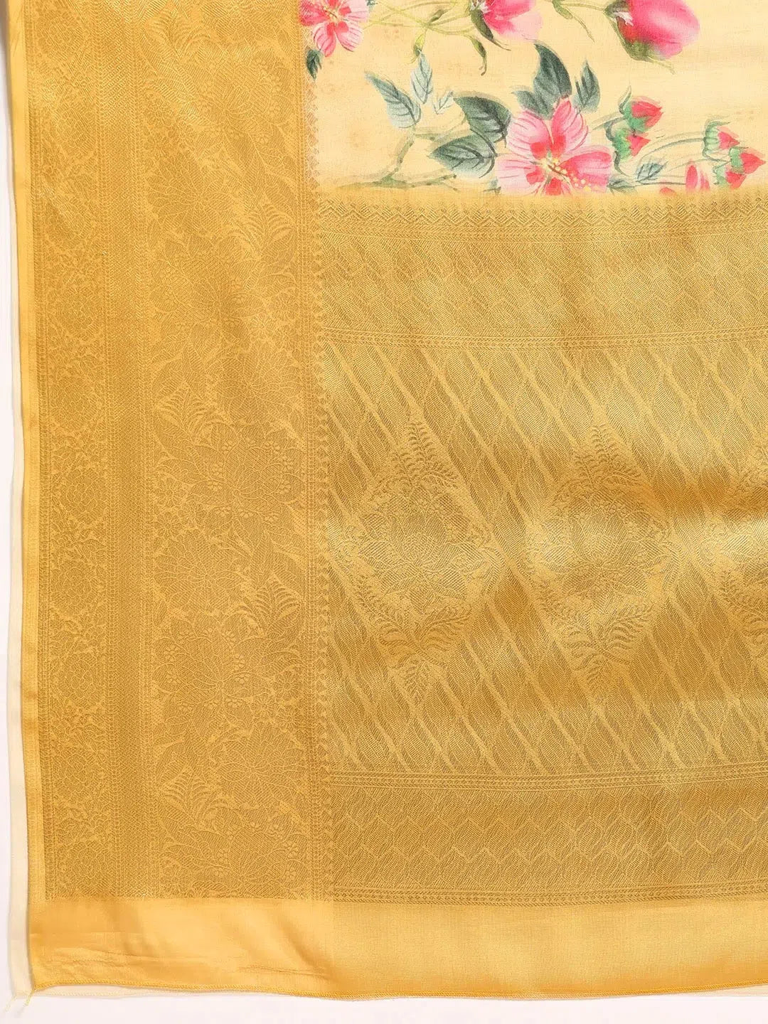 Floral Polyester Saree: Timeless Indian Sarees Drape