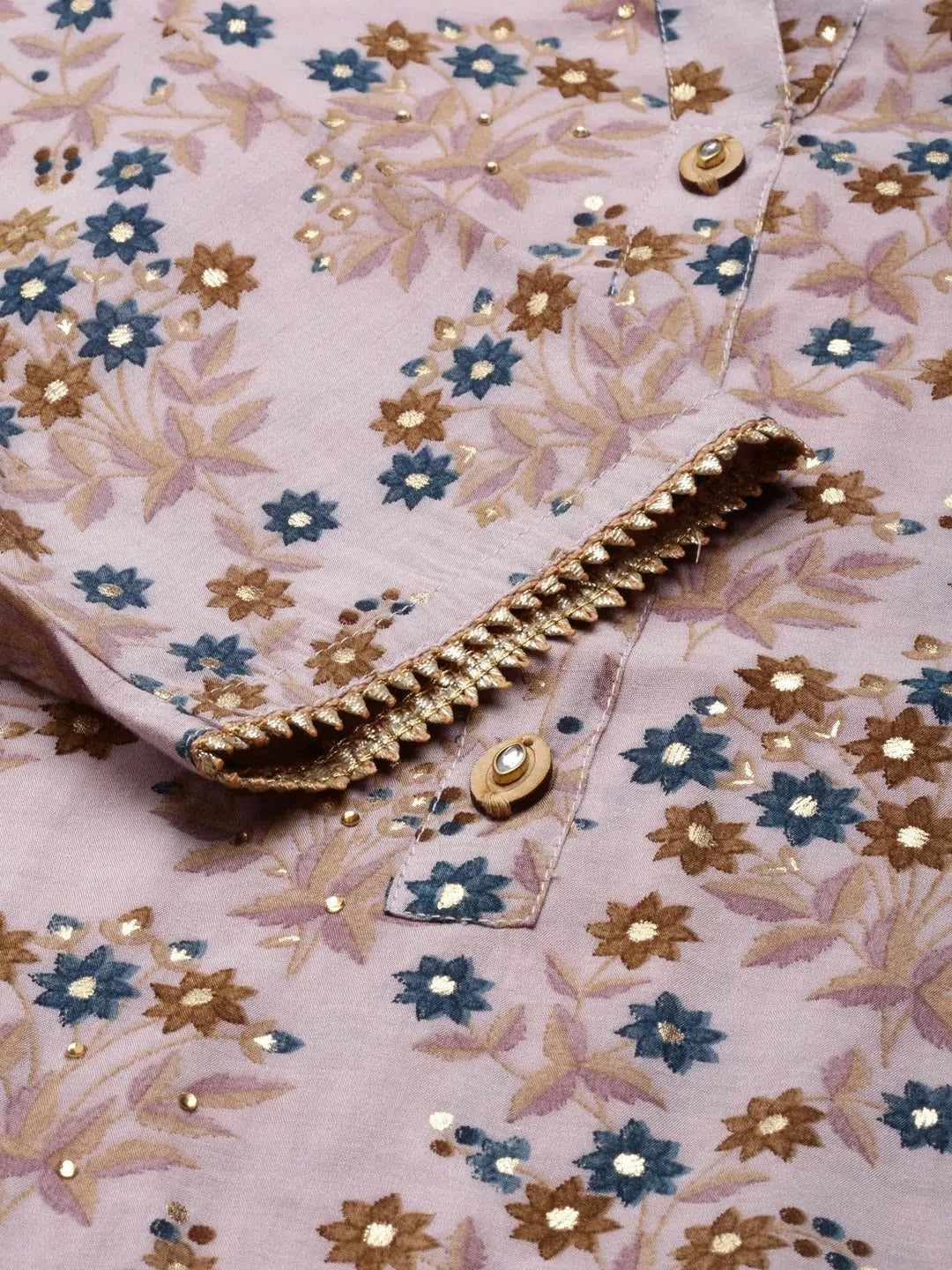 Pink Floral Printed Kurta Set for Women | Indian Kurta Sets