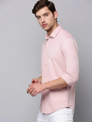 Men Pink Solid Casual Shirt-MONTIKNITS-3369-Pink