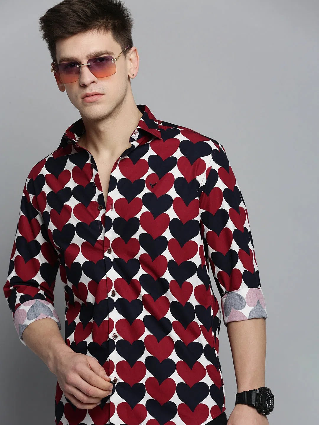 Men White Printed Casual Shirt-BESTCOLOURPRINT-4113-White