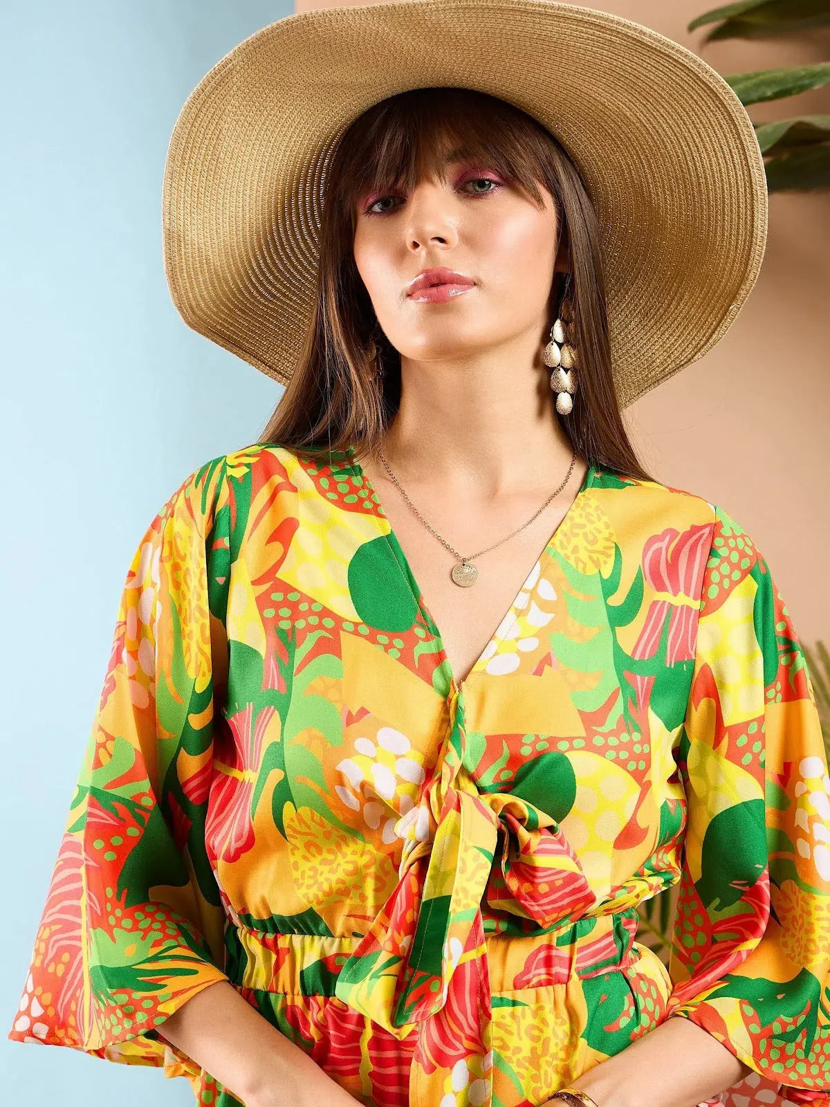 Yellow Floral Playsuit - Women's Party Wear & Casual Style