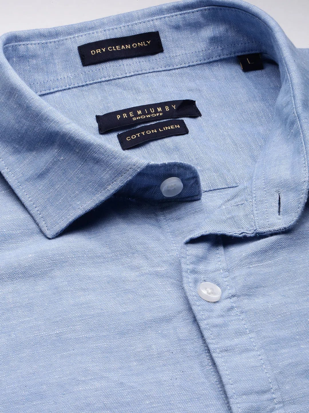 Trendy Blue Solid Mens Shirt | DesiQlo Cotton Casual Shirt