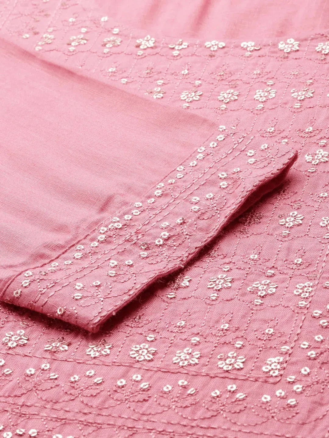 DesiQlo Pink Solid Kurta for Women | Polyester Indian Kurtis