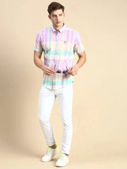Men Multi Checked Casual Shirt-PICASSOCHECKS-5343-Multi