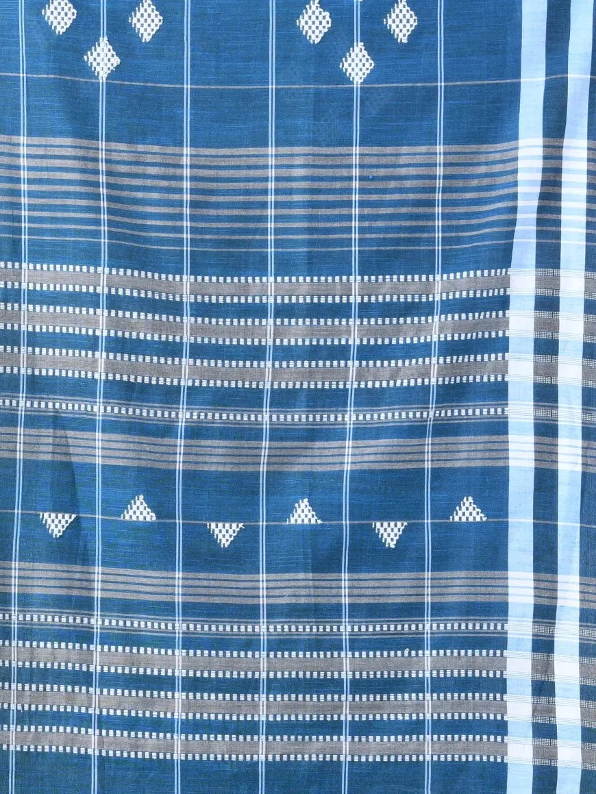 Sapphire Blue Cotton Saree | Designer Sarees India