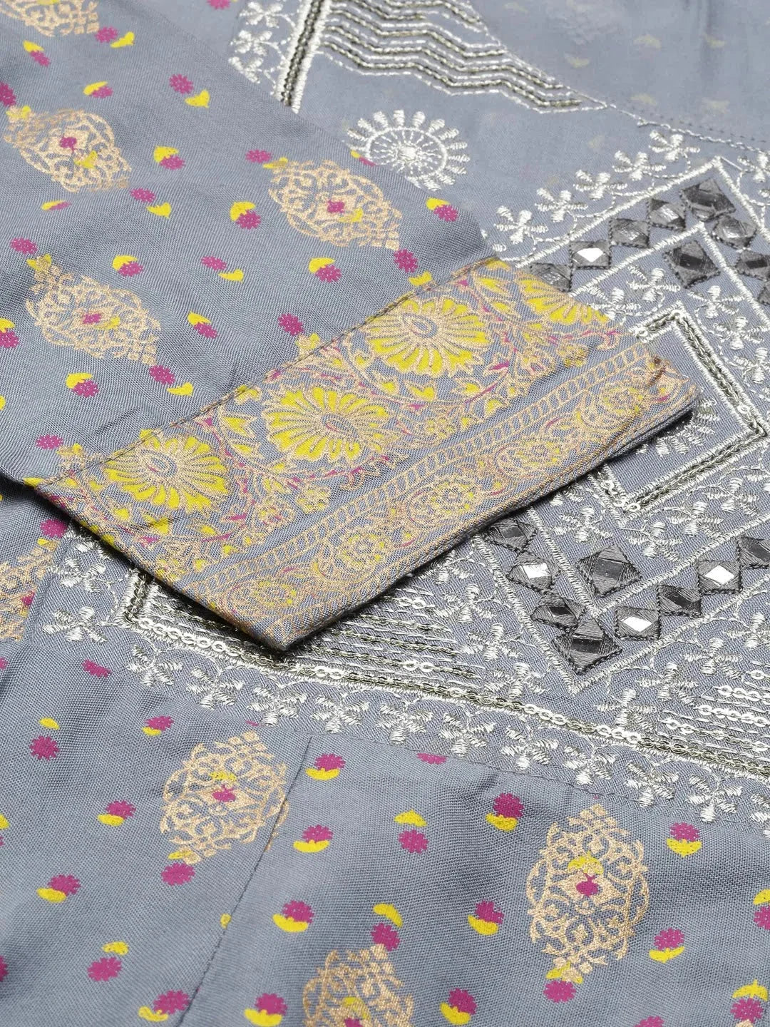 Grey Solid Anarkali Kurta for Women | Polyester Anarkali Suits