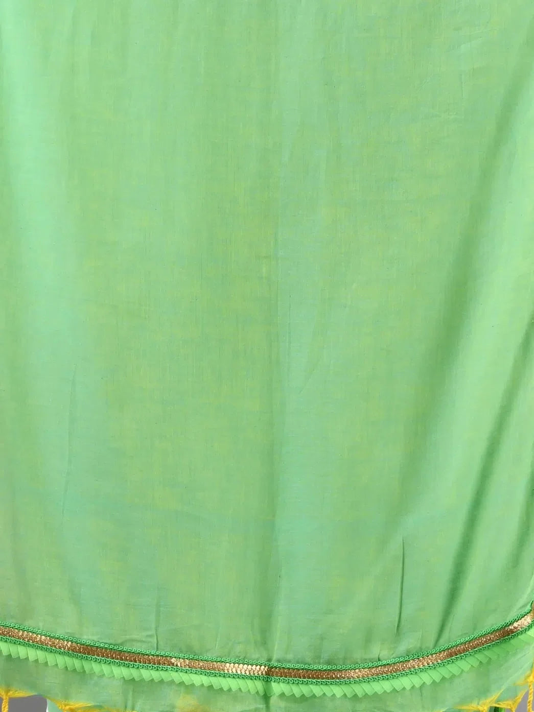Light Green Cotton Saree: Indian Sarees with Gota Patti