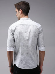 Men Grey Checked Casual Shirt-GRAYSONPRINT-1528-Grey