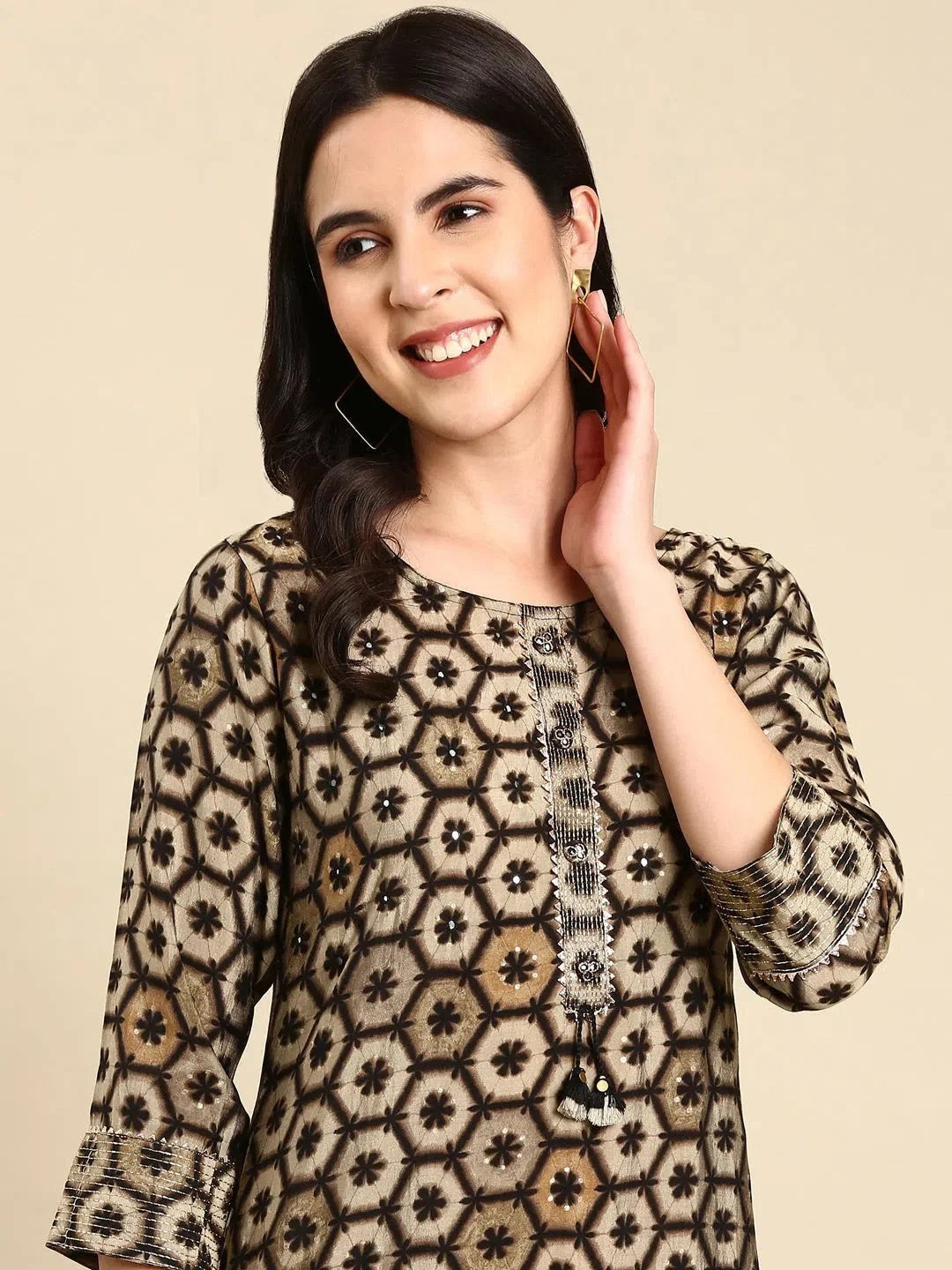 Grey Tie Dye Kurta - Stylish Women's Indian Kurta Collection