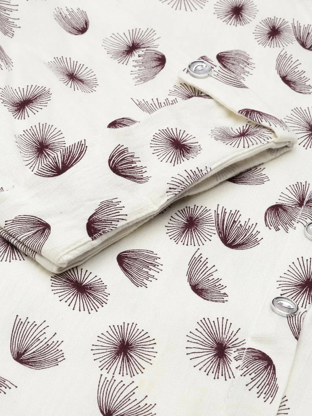 Beige Printed Indian Kurtis - Women's Straight Kurta Cotton