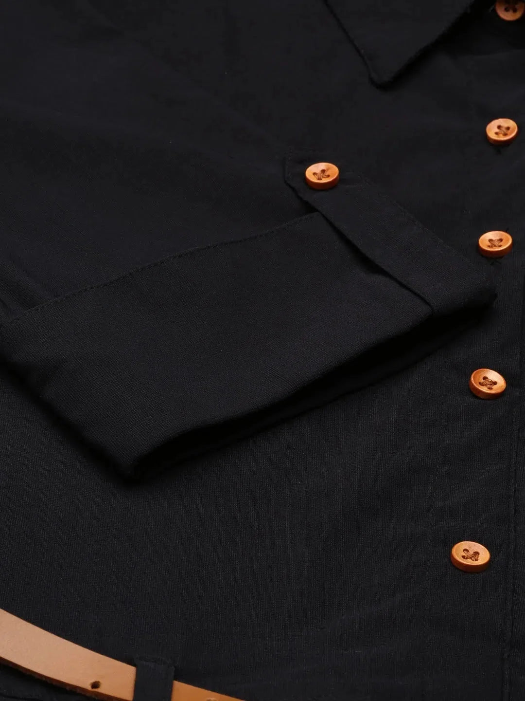 Black Solid A-Line Kurta | Cotton Indian Kurta Ladies