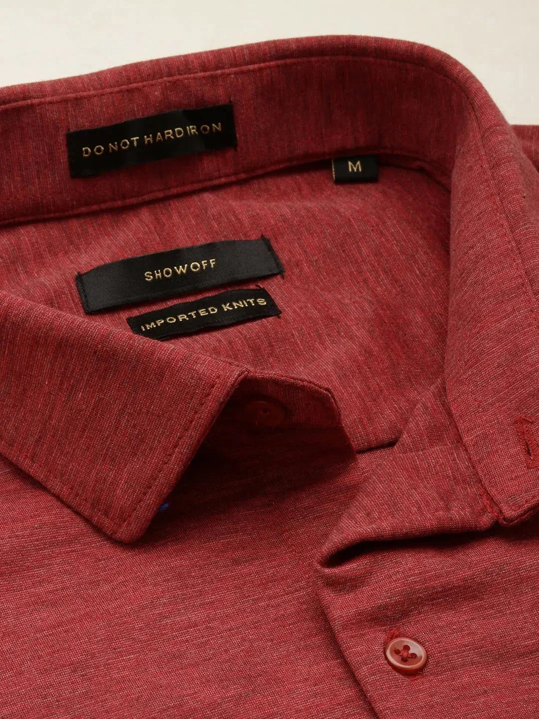 Red Solid Mens Shirt - Cotton Casual Shirt | DesiQlo