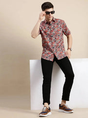 Men Multi Graphics Casual Shirt-GALLERLA-1744-Multi