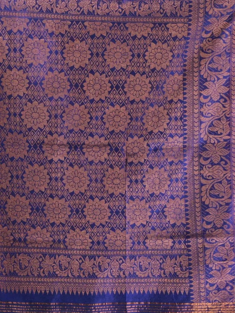 Black Cotton Geometric Saree | Indian Sari Style