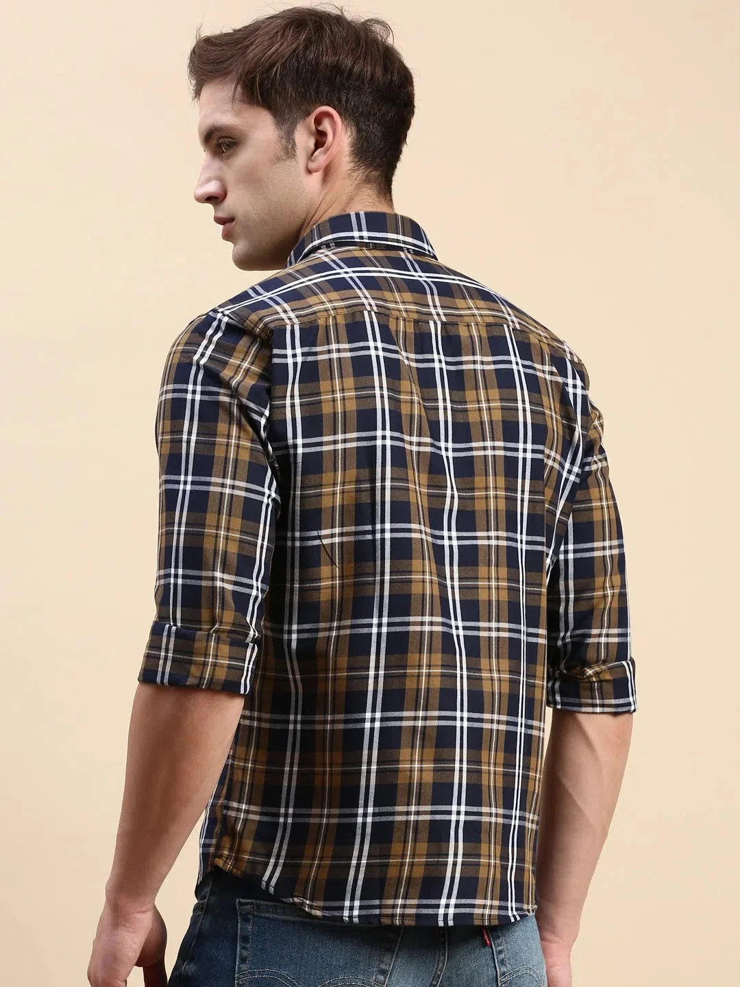 Stylish Multi Checked Mens Shirt - Cotton Casual Shirt | DesiQlo