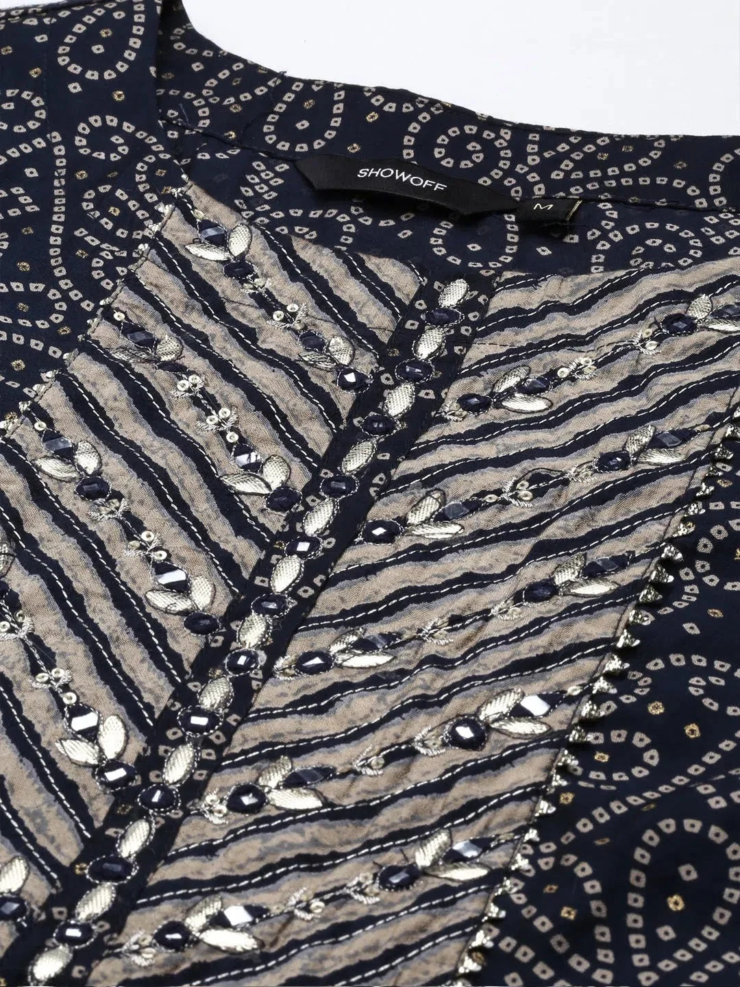 Navy Blue Printed Kurta Set | Women's Indian Cotton Kurta Sets