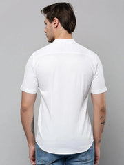 Men White Solid Casual Shirt-SUCKERSHIRT-745-Offwhite