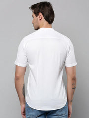 Men White Solid Casual Shirt-SUCKERSHIRT-745-Offwhite