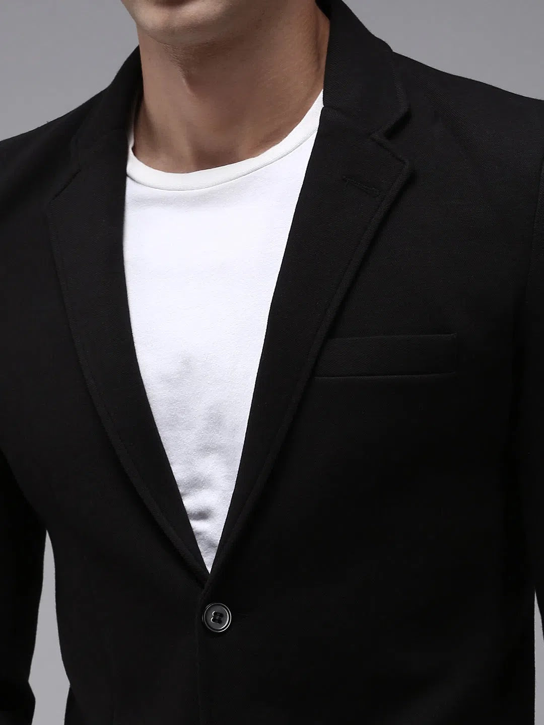 Men's Black Nehru Jacket: Solid Cotton, Indian Ethnic Wear