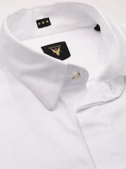 Men White Solid Casual Shirt-COLTONPLAIN-4510-White