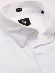 Men White Solid Casual Shirt-COLTONPLAIN-4510-White