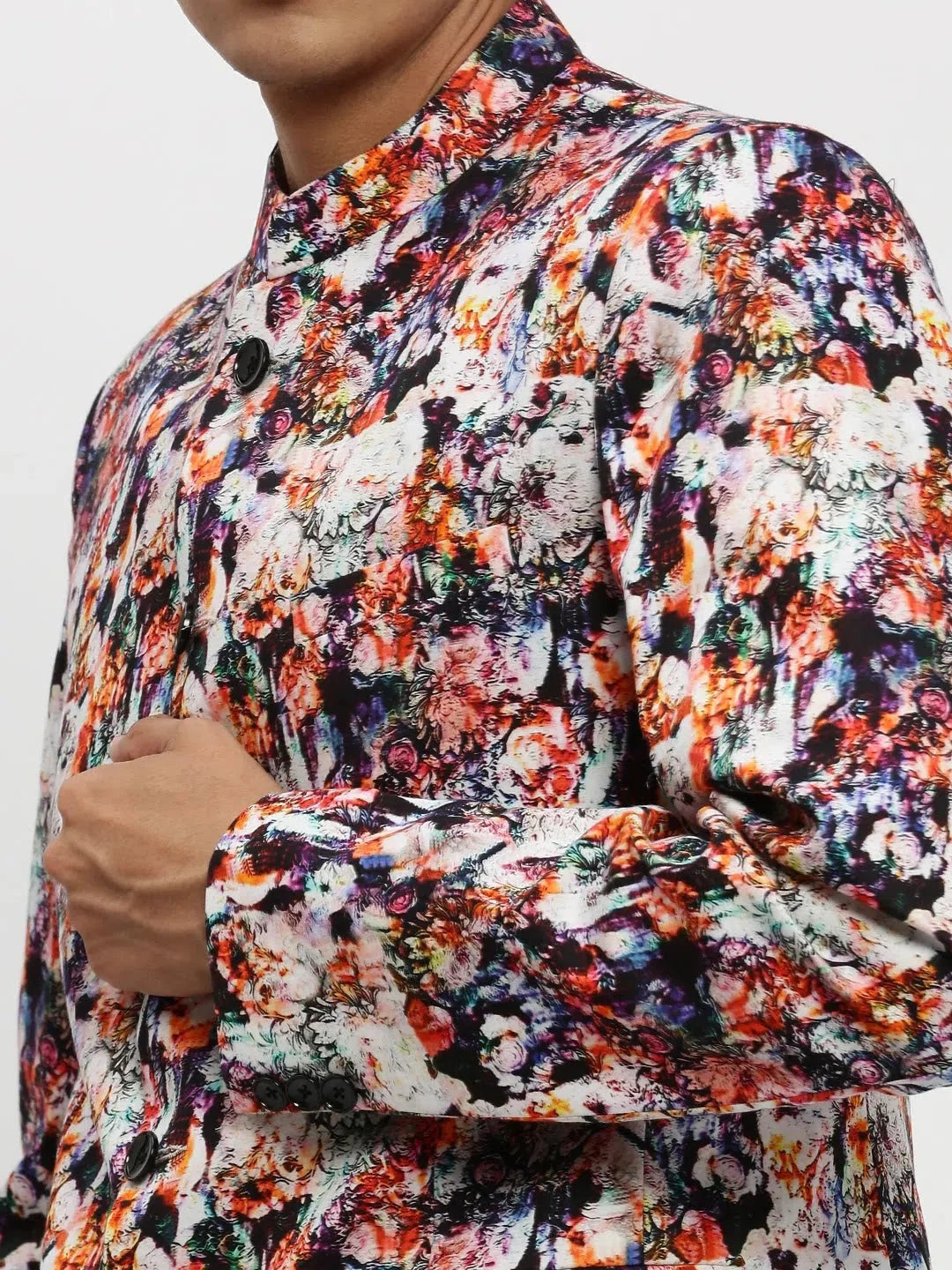 Men's Multi-Printed Blazer | Cotton | DesiQlo