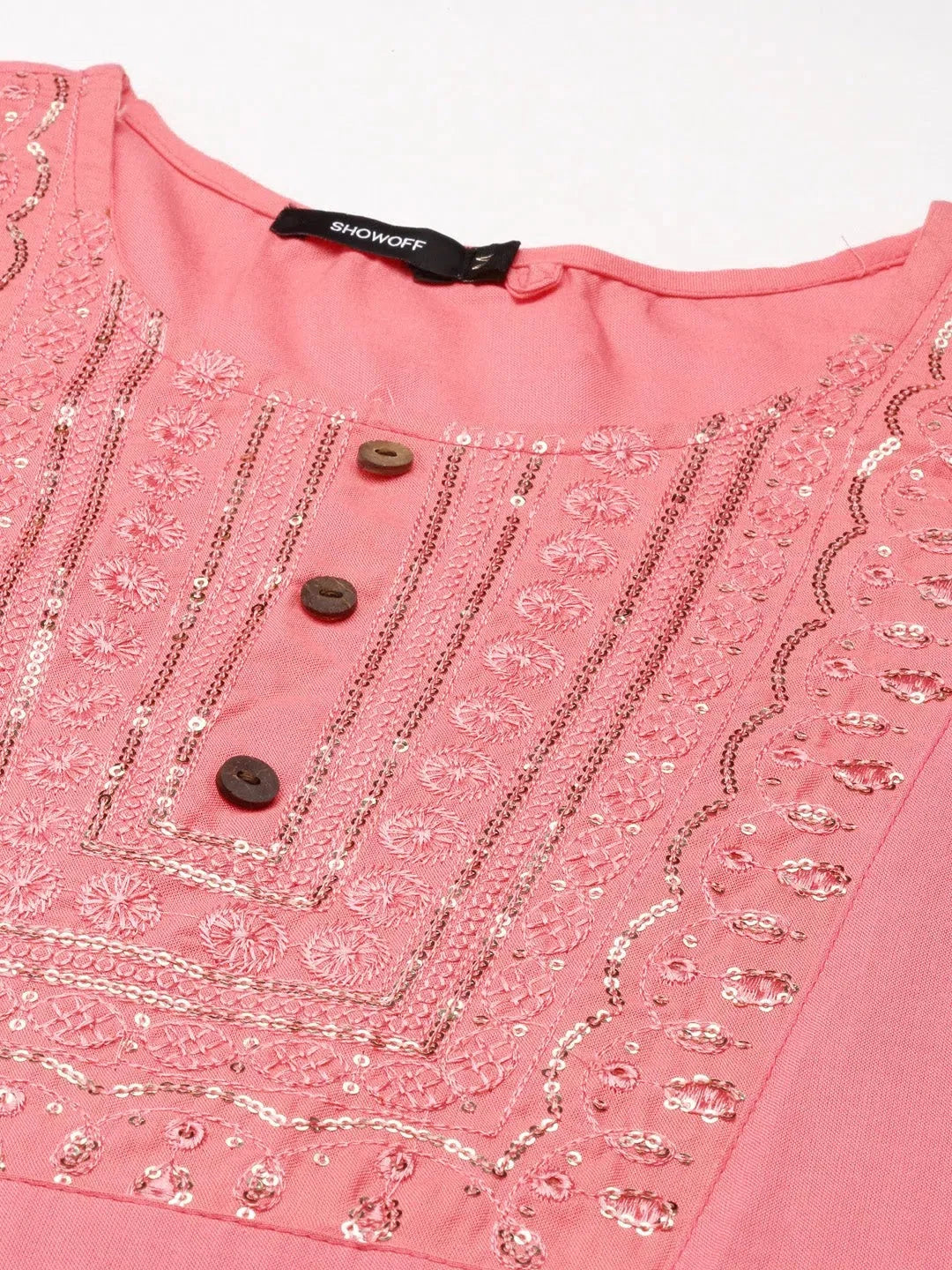 Coral Solid Viscose Kurta - DesiQlo Indian Kurta Ladies