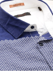 Men White Printed Casual Shirt-QUINN-3598-White