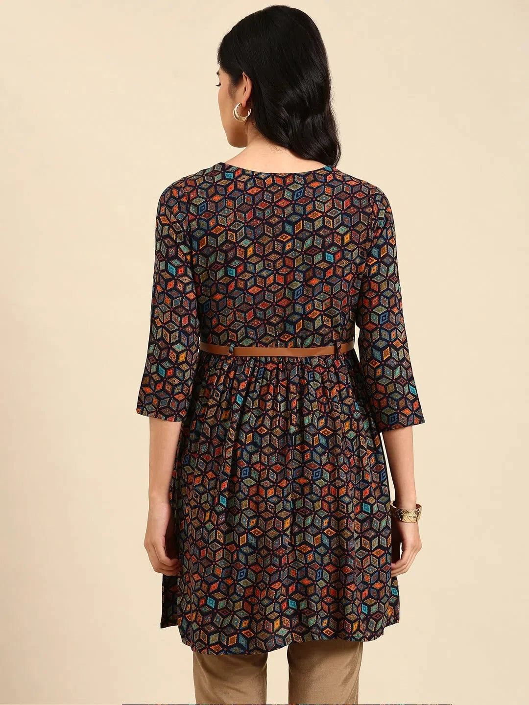 Navy Blue Embellished Anarkali Kurta | Anarkali Kurti for Women