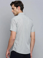 Men White Printed Casual Shirt-PICOPRINT-2019-White