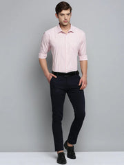 Men Peach Striped Formal Shirt-PHILOCALISTSTRIPES-2122-Peach