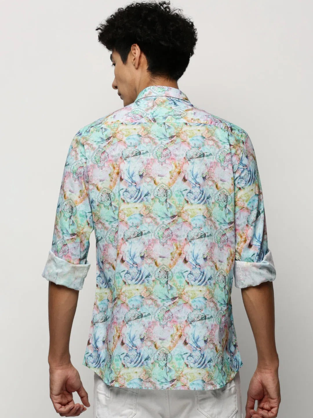 Men's Multi Printed Cotton Shirt | Ethnic Motifs | DesiQlo