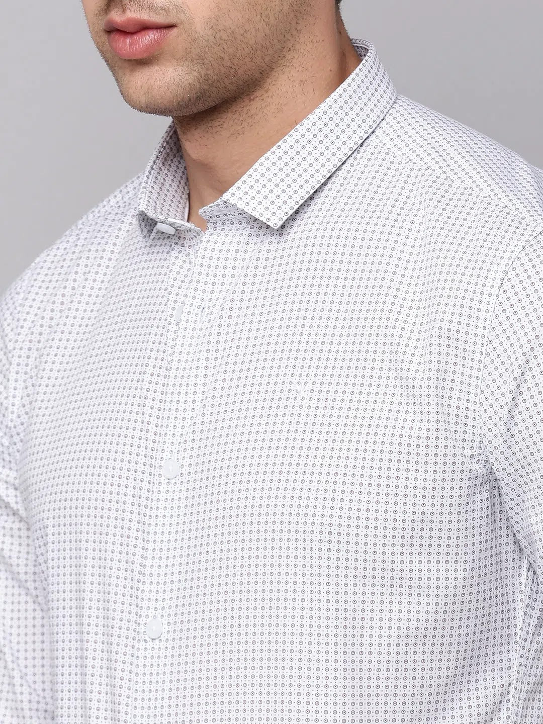 Trending White Printed Mens Shirt - Casual Cotton Shirt | DesiQlo