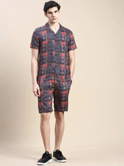 Men Multi Printed Casual Co ord Set-MARSHALL-1843-Multi