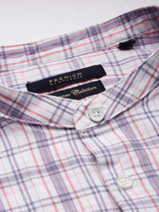 Men White Checked Casual Shirt-LAVINIA-0863-White