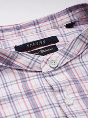 Men White Checked Casual Shirt-LAVINIA-0863-White