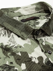 Men Green Printed Casual Shirt-PARKERPRINT-1556-Green